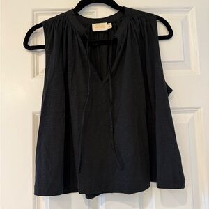 Nation LTD Black Sleeveless Tie-Neck Tank